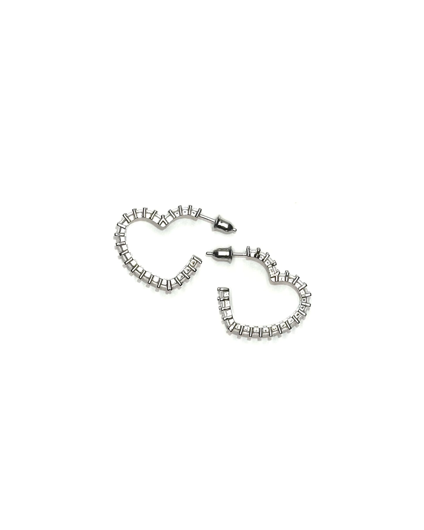 925 Silber Zirkonia Herz Ohrstecker