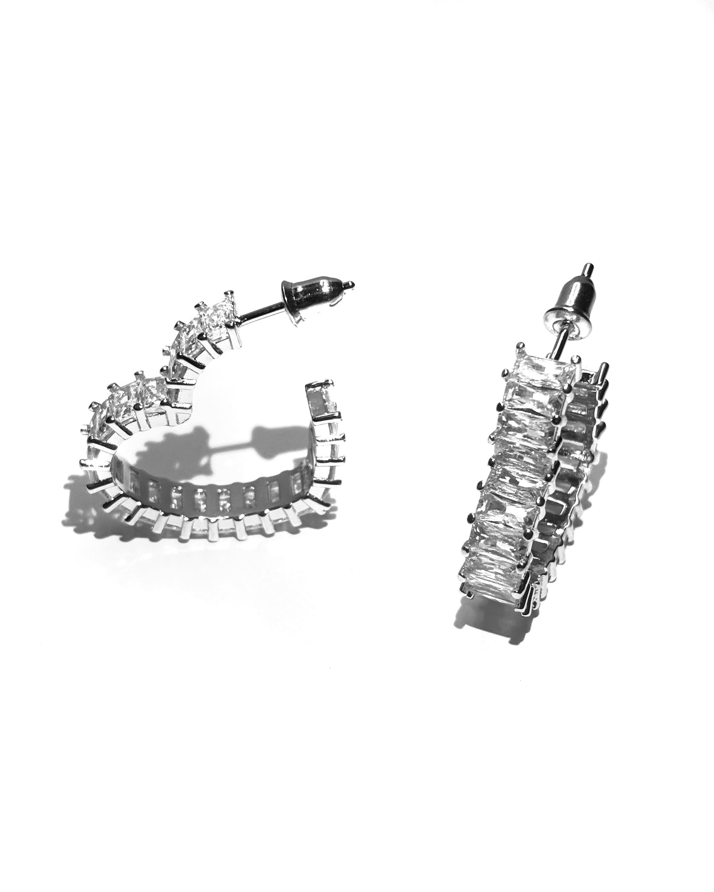 925 Silber Zirkonia Herz Ohrstecker