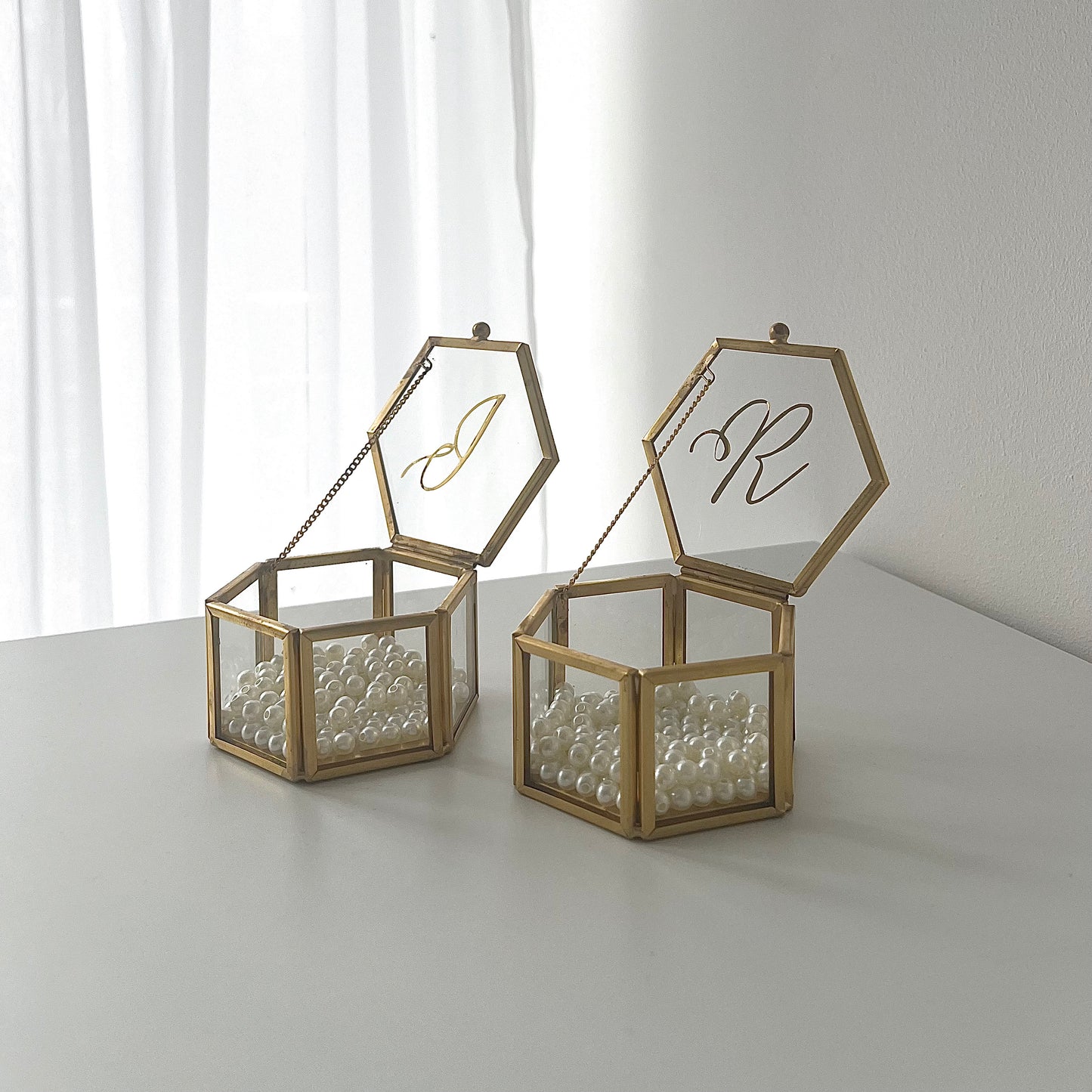 Personalisierte Ringbox | Ringträger Box | Glas-Ringbox