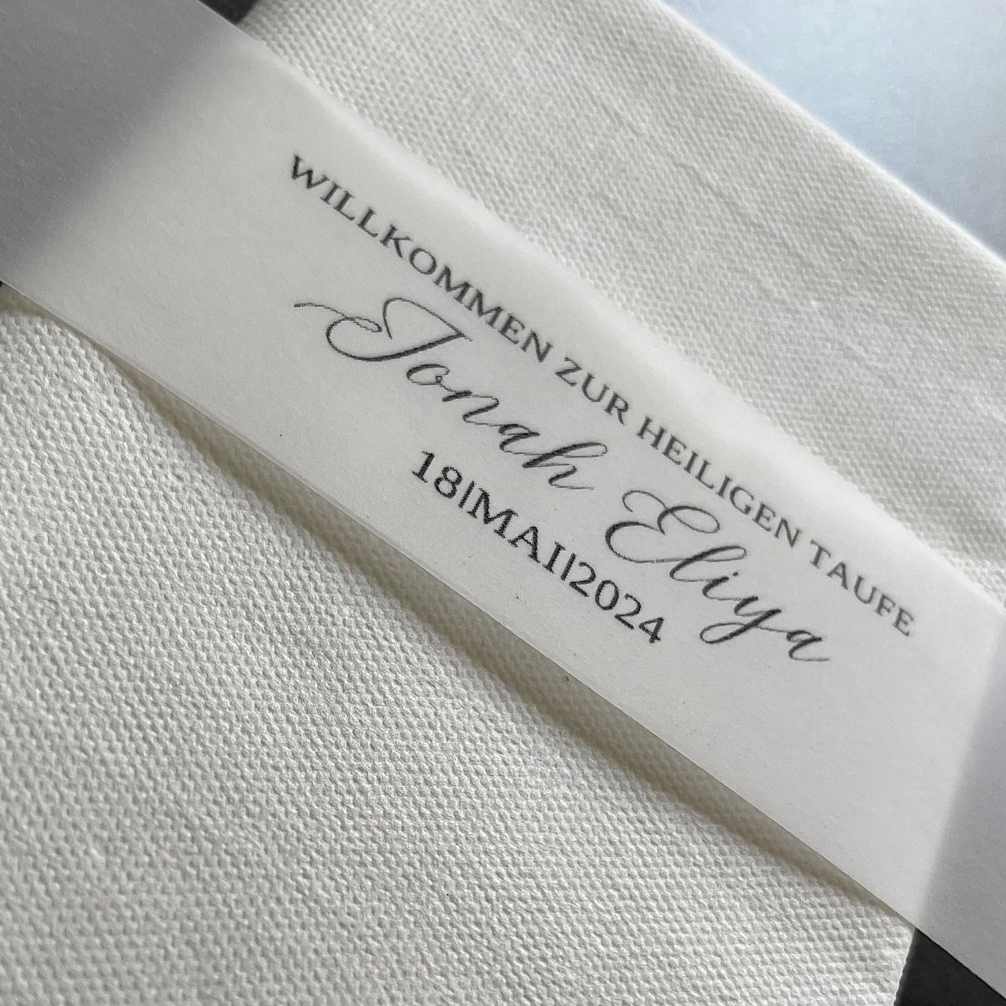 Personalisierte Banderolen für Servietten