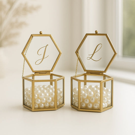 Personalisierte Ringbox | Ringträger Box | Glas-Ringbox