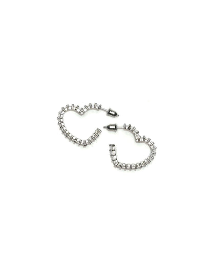 925 Silber Zirkonia Herz Ohrstecker