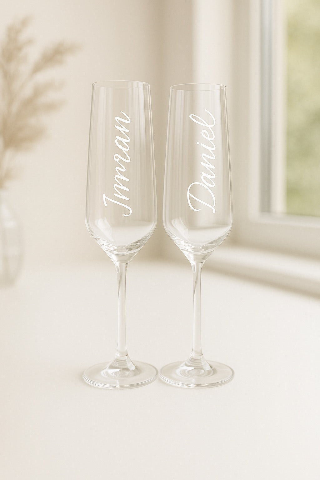 Personalisierte Sektgläser