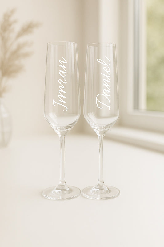 Personalisierte Sektgläser