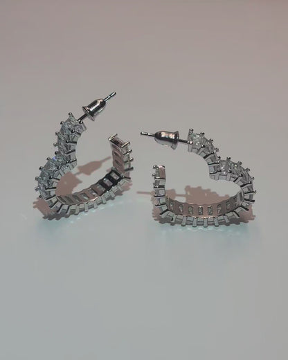 925 Silber Zirkonia Herz Ohrstecker
